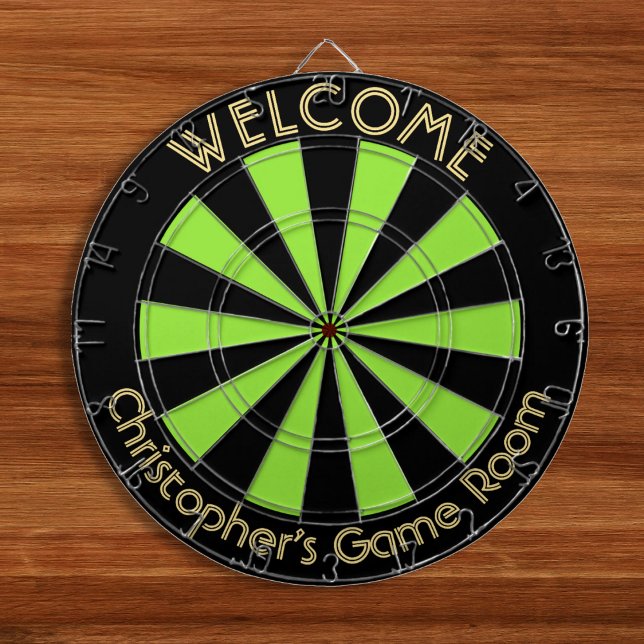 Cible De Fléchettes Halloween Green Black Custom Metal Cage Jeu de nui (Halloween Green Black Custom Metal Cage Game Night Dart Board)