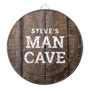 Cible De Fléchettes Homme personnalisé Grotte Rustique Bois Pays