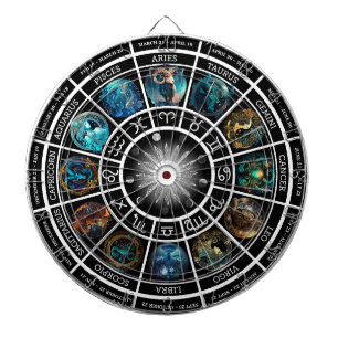 Cible de flechettes Horoscope Zodiaque - Avec 12 Z