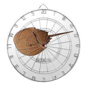 Cible De Fléchettes Horseshoe crab cartoon illustration