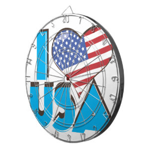 Cible De Fléchettes I Love USA Retro 80s