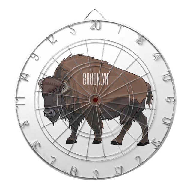 Cible De Fléchettes Illustration de bison (Devant)