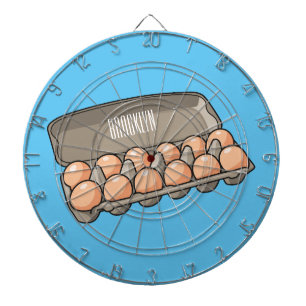 Cible De Fléchettes Illustration de carton d'oeufs