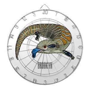 Cible De Fléchettes Illustration de cartoon de skink à langue bleue