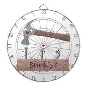 Cible De Fléchettes Illustration de dessin mignon, marteau et ongles