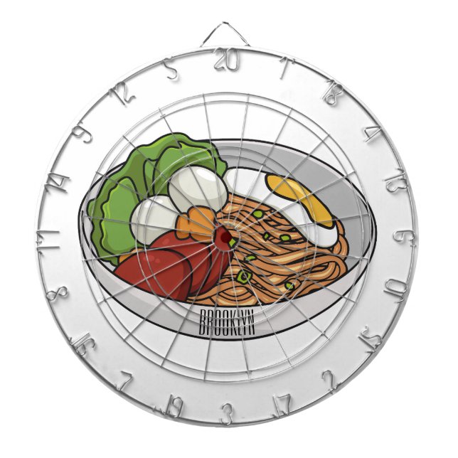 Cible De Fléchettes Illustration de dessin sur les nouilles (Devant)