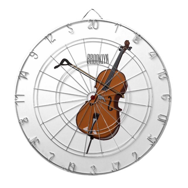 Cible De Fléchettes Illustration de violoncelle (Devant)