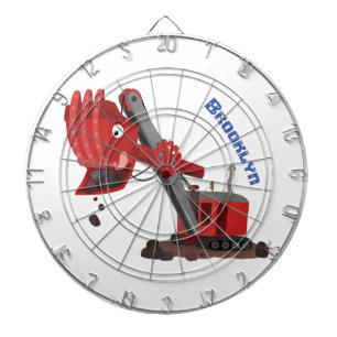 Cible De Fléchettes Illustration d'une pelle à vapeur rouge mou