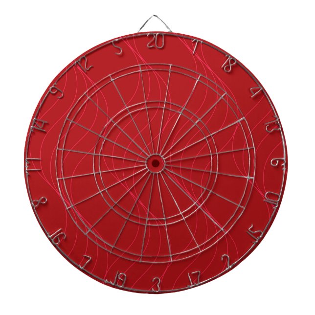 Cible De Fléchettes Illustration ondulée rouge, élégante, simple cool  (Devant)