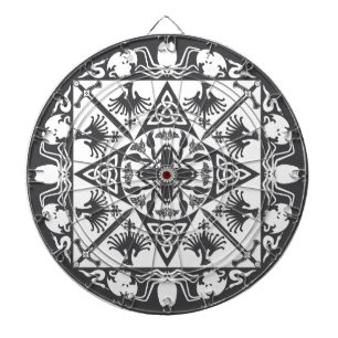 Cible De Fléchettes Imaginaire médiéval noir blanc celtique