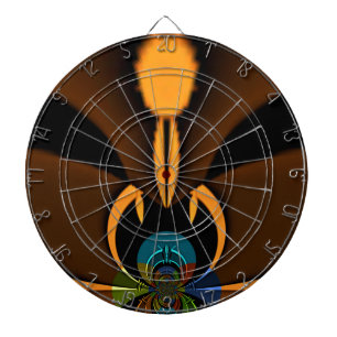 Cible De Fléchettes Impression de contraste de couleur Abstraite