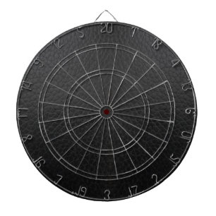 Cible De Fléchettes Impression de texture en faux cuir noir