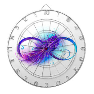 Cible De Fléchettes Infinity with purple feather