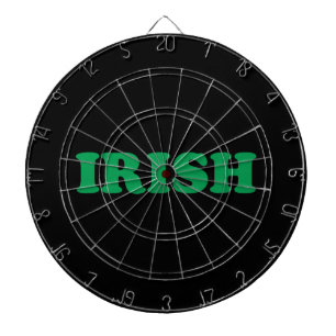 Cible De Fléchettes Irlandais vert noir moderne Saint Patrick's Day