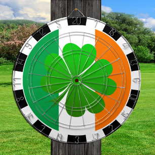 Cible De Fléchettes Irlande Dartboard, Shamrock & Irish Flag jeu