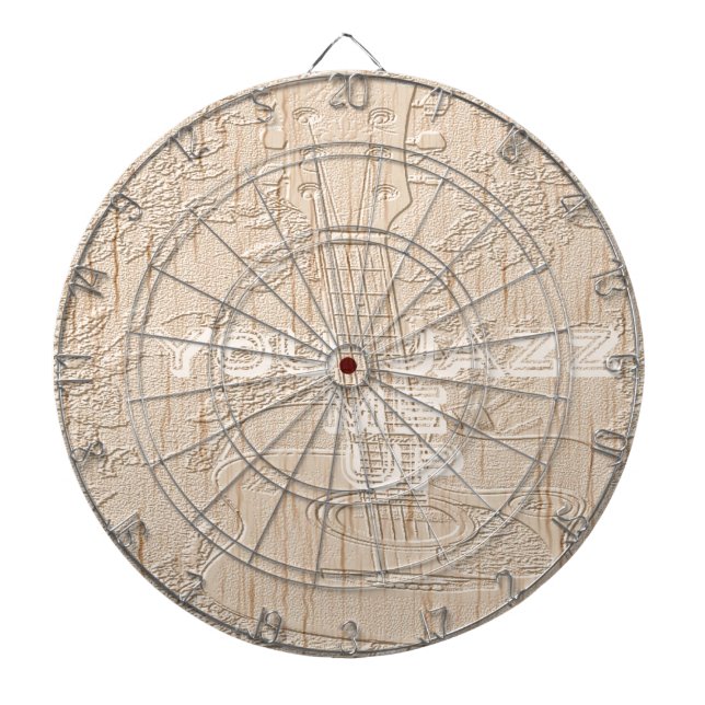 Cible De Fléchettes J'aime le bois brun Hakuna Matata (Devant)