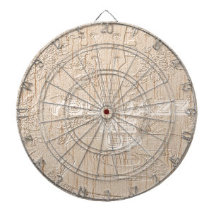 Cible De Fléchettes J'aime le bois Hakuna brun allant Matata