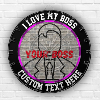 Cible De Fléchettes J'aime mon patron fléchettes jeu amusant stress so