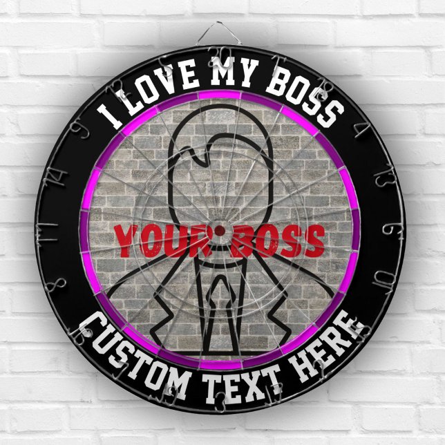 Cible De Fléchettes J'aime mon patron fléchettes jeu amusant stress so (Créateur téléchargé)