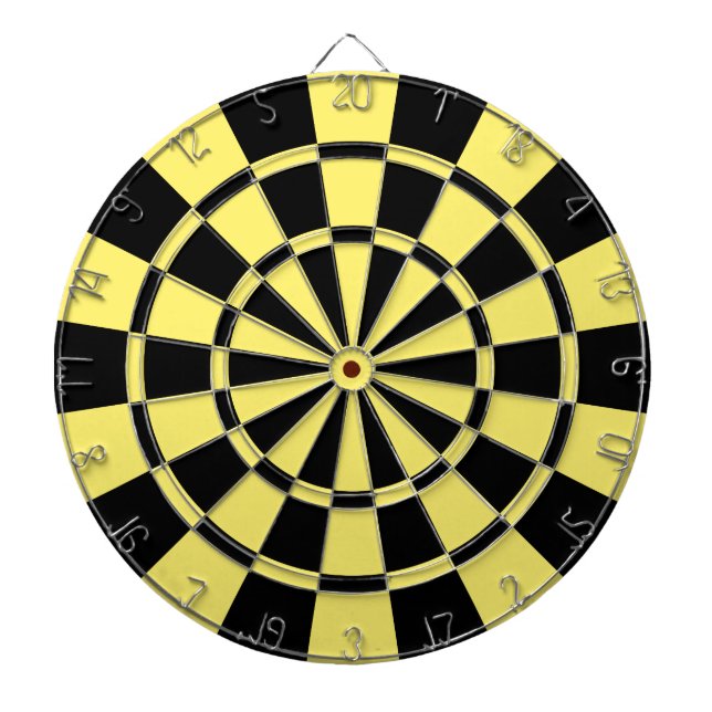 Cible De Fléchettes Jaune Clair Et Noir (Devant)
