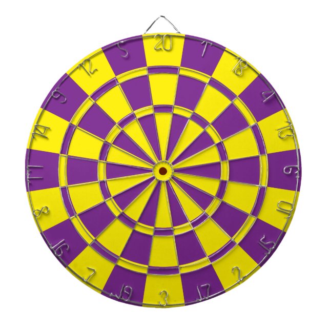 Cible De Fléchettes Jaune Et Violet (Devant)