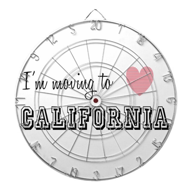 Cible De Fléchettes Je déménage en Californie (Devant)