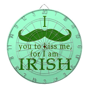 Cible De Fléchettes Je te moustache pour m'embrasser Je suis irlandais