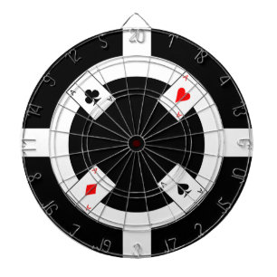 Cible De Fléchettes Jeton de poker - noir