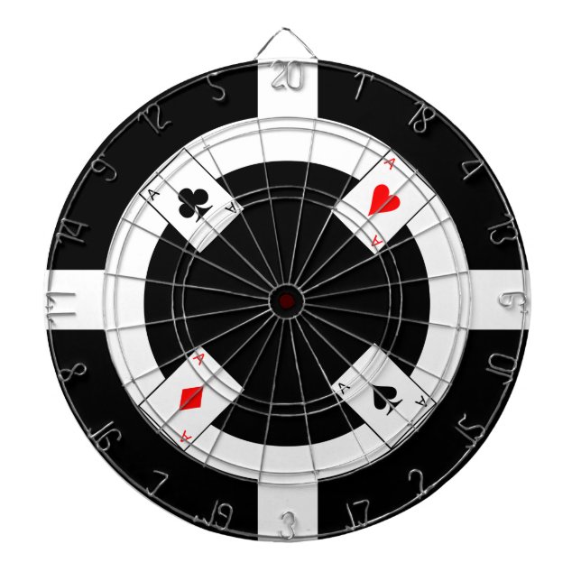 Cible De Fléchettes Jeton de poker - noir (Devant)