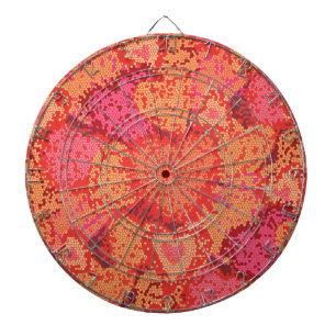 Cible De Fléchettes Joli coeur de mosaïque colorée design arrière - pl