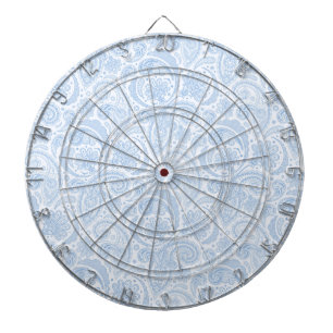 Cible De Fléchettes Joli motif paisley bleu blanc