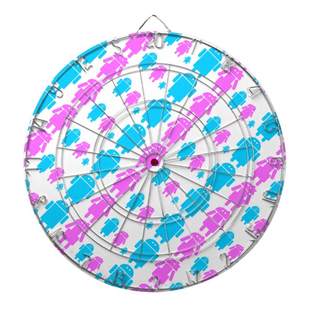 Cible De Fléchettes Joli robot motif de famille (Devant)