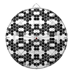 Cible De Fléchettes Jolis motifs de données hexadécimales noir et blan