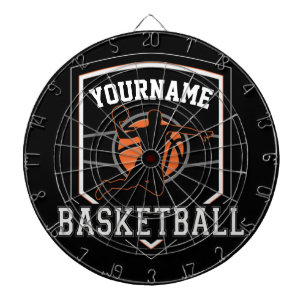 Cible De Fléchettes Joueur de basket-ball personnalisé NOM Équipe de b