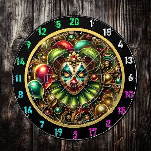 Cible De Fléchettes Joyeux clown avec des ballons colorés