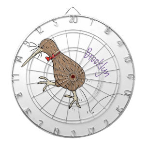 Cible De Fléchettes Joyeux kiwi de saut avec dessin de cravate arc