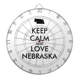 Cible De Fléchettes KEEP CALM et LOVE NEBRASKA