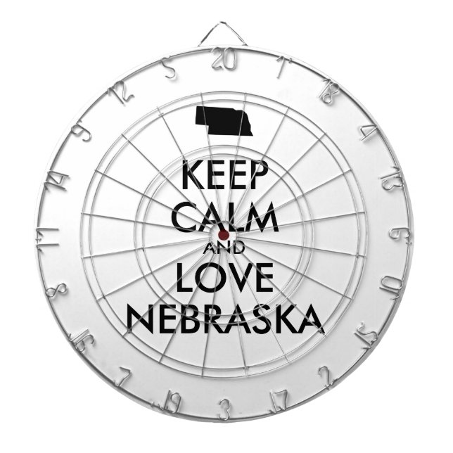 Cible De Fléchettes KEEP CALM et LOVE NEBRASKA (Devant)