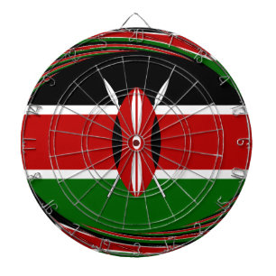 Cible De Fléchettes Kenya Drapeau Art - Patriotique & Design Moderne