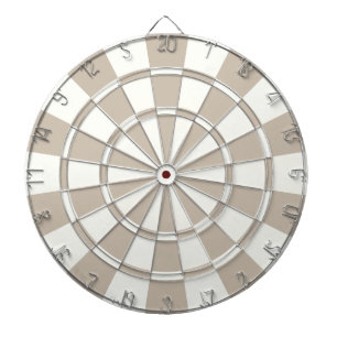 Cible De Fléchettes Khaki Et Blanc