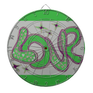 Cible De Fléchettes L'amour dans le style années 1960