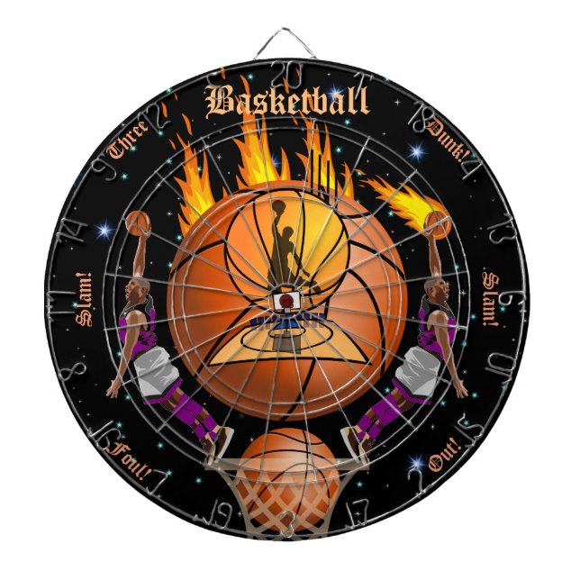 Cible De Fléchettes Le claquement ardent de basket-ball trempent la (Devant)