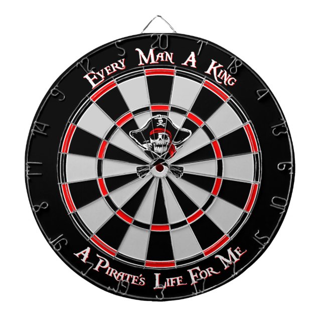Cible De Fléchettes Le Roi Dartboard de pirate (Devant)