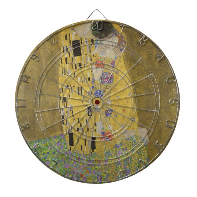 Cible De Fléchettes Les amoureux embrasser Embrace par Gustav Klimt (Devant)