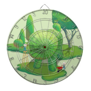 Cible De Fléchettes Les jardiniers de chats et les animaux verts