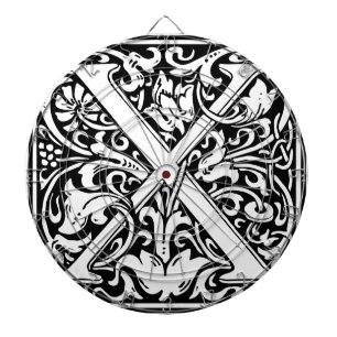 Cible De Fléchettes Lettre X Monogramme médiéval Art Nouveau