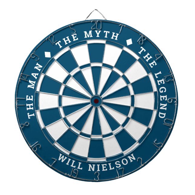 Cible De Fléchettes "L'homme, le mythe, la légende" | Océan bleu (Devant)