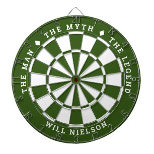 Cible De Fléchettes "L'homme, le mythe, la légende" Vert forestier
