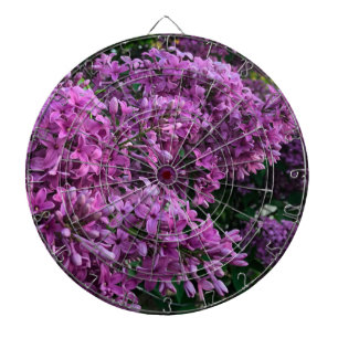 Cible De Fléchettes lilas rose violet   photo florale rose romantique
