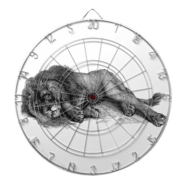 Cible De Fléchettes Lion en mode vectoriel (Devant)